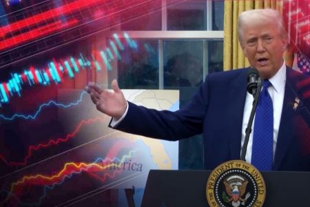 Thị trường chứng khoán sụp đổ, chiến tranh thương mại – Trump dựa vào khẩu hiệu kiên trì