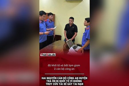 Hai Nguyên Cán Bộ Công An Huyện Trà Ôn Bị Khởi Tố Vì Không Truy Cứu Tài Xế Gây Tai Nạn.