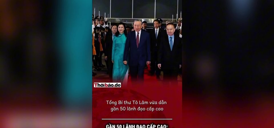 Gần 50 lãnh đạo cấp cao: Tháp tùng Tô Lâm trong chuyến triều bái tập thể.