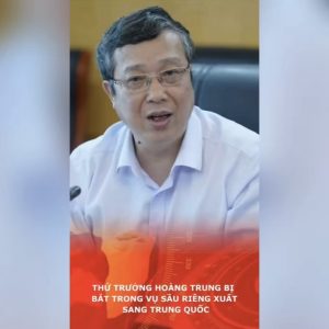 Thứ trưởng Hoàng Trung bị bắt trong vụ sầu riêng xuất sang Trung Quốc