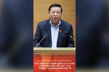 越南向中國借款65億美元興建老街-海防鐵路,以人民幣償還