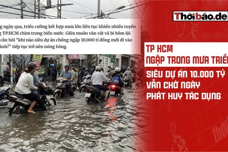 TP HCM ngập trong mưa triều, siêu dự án 10.000 tỷ vẫn chờ ngày phát huy tác dụng